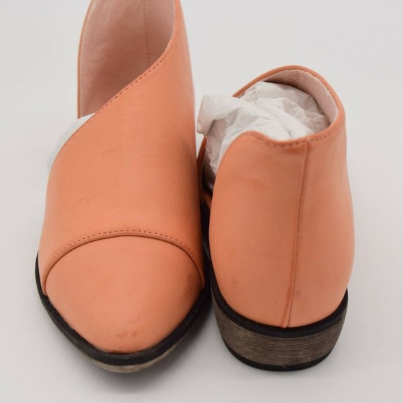 Bamboo Womens Masterpiece-01M Cut Out Flat Ankle Boot US Size 7 Blush New - Picture 3 of 6